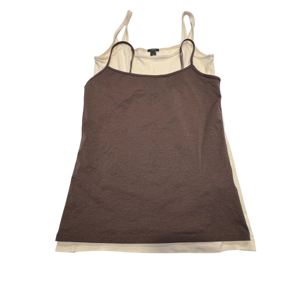 Lof of 2 Banana Republic Stretch Cami Petite PXS and J.Crew‎ Cami XS Cream Brown
